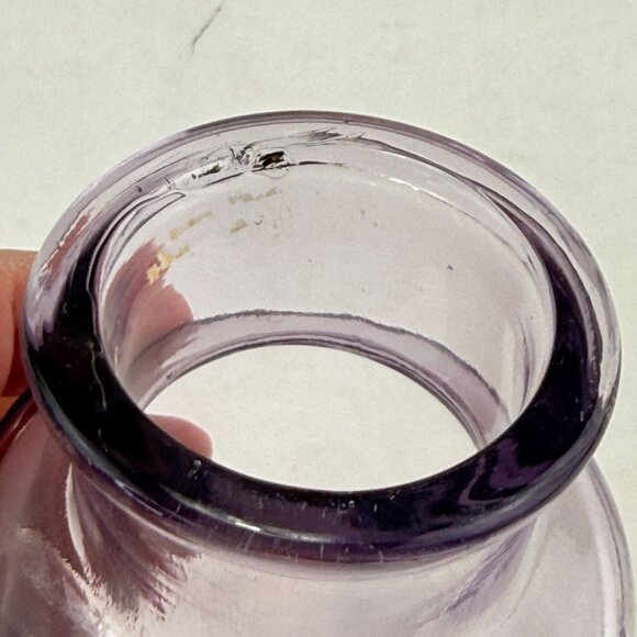 Vintage Apothecary Purple Glass Bottle With Cork Lid - Picture 9 of 13